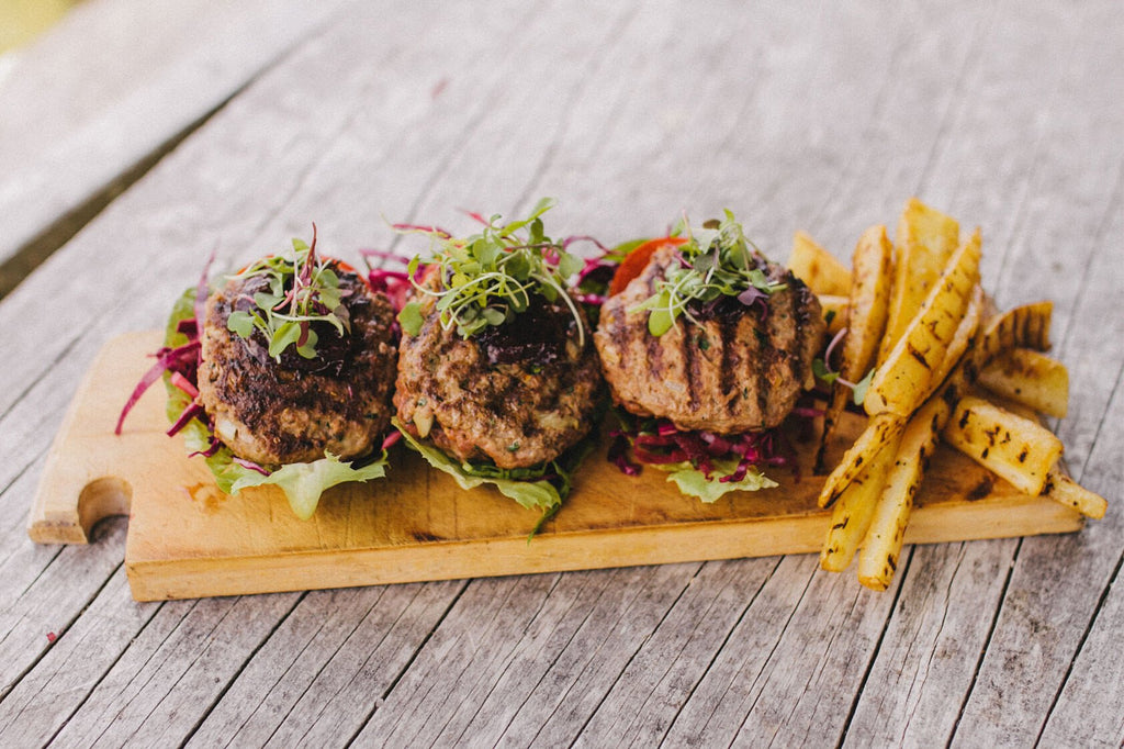 Lettuce Cup Burgers with Veggie Chips Recipe