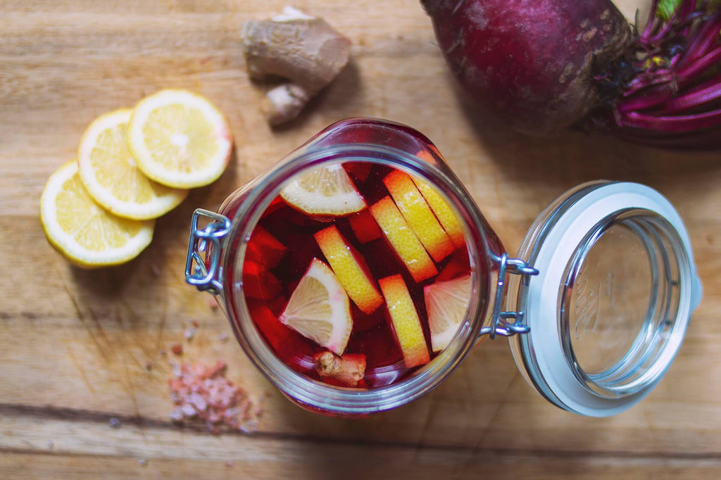 Zesty Probiotic Beet Kvass