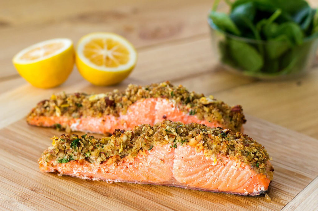 Almond, Lemon, Parsley-crusted Salmon Recipe